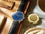 Sternglas Armbanduhr mit schwarzem Lederarmband und blauem Zifferblatt
