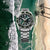 Seiko Prospex Diver GMT Uhr mit grünem Zifferblatt, GMT-Anzeige und Edelstahlband