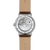 Naos Automatik 38mm: Gehäuserückseite mit sichtbarem Werk, braunes Lederband