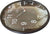 Horloge murale ronde avec grain de bois, bordure foncée, chiffres 1-12, aiguilles rouge et blanche, JVD