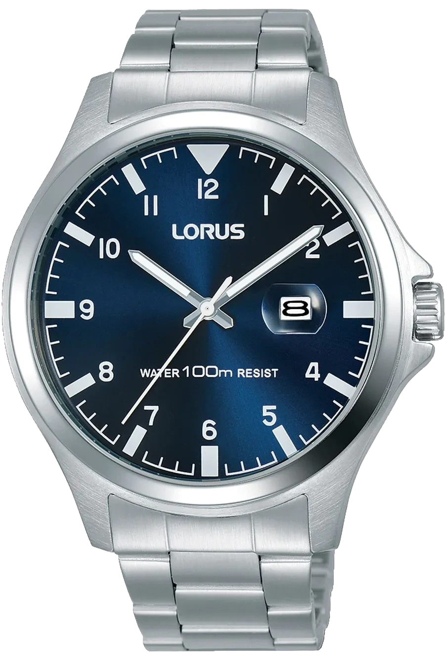 Montre Lorus pour homme en acier inoxydable avec cadran et aiguilles foncés