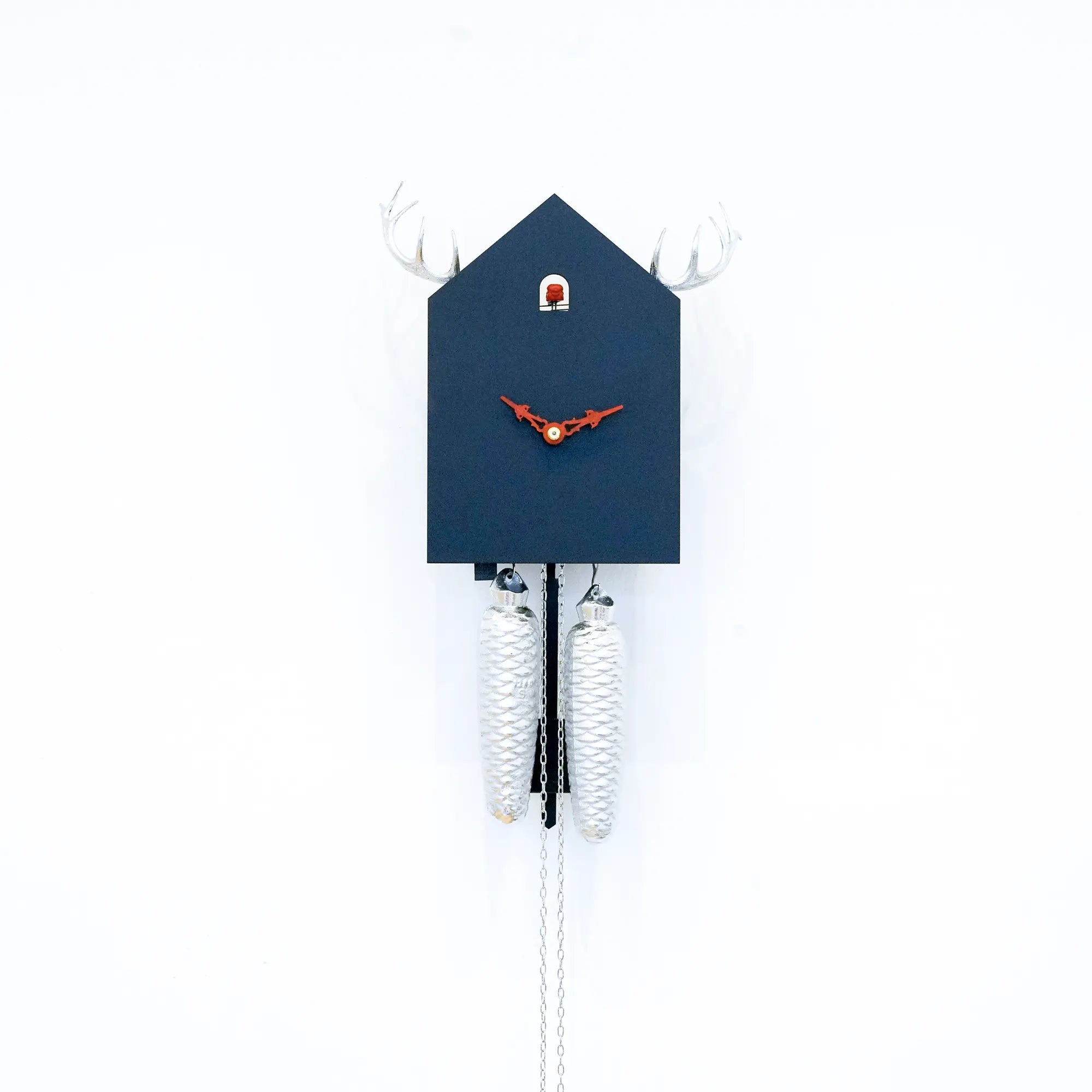 Rombach & Haas STYLE OD34HG-2/6 Horloge Murale Noire • Mouvement Mécanique 8 Jours • Véritable Coucou de la Forêt-Noire
