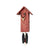 Rombach & Haas Classic SLM3H-3 Horloge Murale Bois Naturel/Rouge • Mouvement Mécanique 8 Jours • Véritable Coucou de la Forêt-Noire