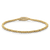 Bracelet perlé plaqué or avec aspect pierre précieuse et fermoir en acier inoxydable, Rebel&Rose