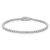 Bracelet perlé argenté avec fermoir en acier inoxydable et breloque Rebel&Rose