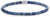 Bracelet avec disques de pierres précieuses bleues et fermoir en acier inoxydable