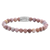 Bracelet en perles de rhodonite avec fermoir en acier inoxydable Rebel&Rose