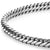 Bracelet articulé argenté avec motif tressé de forme incurvée