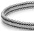 Bracelet tressé argenté à motif torsadé, cordon rond