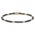 Bracelet en pierres précieuses noires et dorées avec fermoir en métal, Rebel&Rose