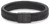 Bracelet en cuir noir tressé avec fermoir en acier inoxydable noir