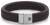 Bracelet en cuir tressé marron foncé avec fermoir en acier inoxydable