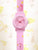 Lorus Mädchen-Armbanduhr rosa mit Hasenmotiv am Armband und Ziffernrad