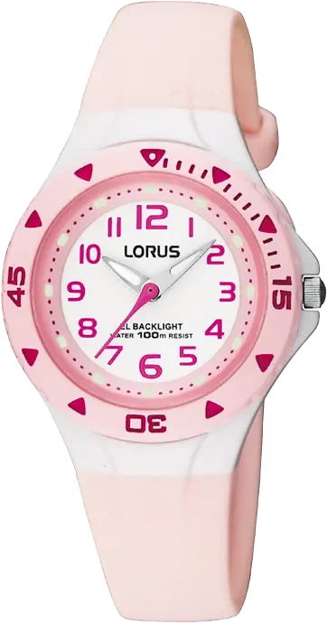 Lorus Kids RRX49CX9 Montre fille • Étanche 10 bar • Verre synthétique résistant