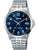 Lorus Herrenarmbanduhr mit blauem Zifferblatt und silbernem Edelstahlarmband