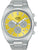 Herren-Armbanduhr Lorus: gelbes Chronograph-Zifferblatt, silberfarbenes Metallarmband