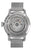 Fond de la montre pour homme avec mouvement apparent et bracelet en maille argentée