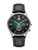Montre-bracelet Ruhla-Classic avec cadran vert olive, boîtier en titane et bracelet en cuir noir