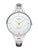 Montre-bracelet style UMR Ruhla avec cadran blanc, index dorés et bracelet en métal