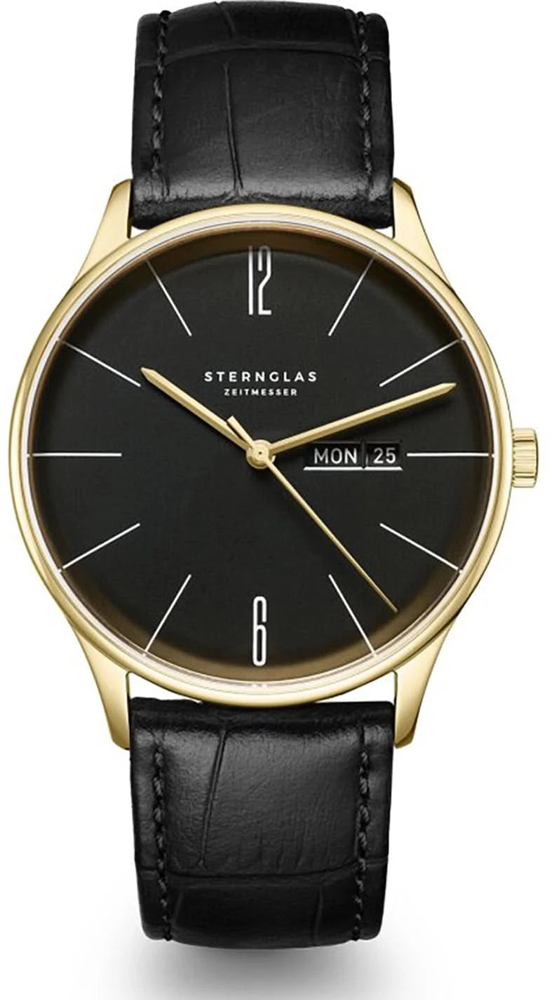 Sternglas Berlin S01-BE04-HE03 Montre Homme • Design Bauhaus • Verre Saphir