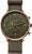 Montre Sternglas pour homme avec cadran vert, bracelet en cuir et affichages chronographe