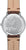 Fond de montre pour homme avec inscription en verre saphir et bracelet en cuir marron