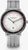 Bracelet de montre pour homme avec bracelet en métal, boîtier noir et cadran blanc