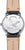 Herrenuhr mit graviertem Gehäuseboden und beigem Band, orange Kordeln