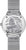 Bracelet de montre pour homme avec fond de boîtier gravé et bracelet en métal argenté