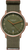 Montre Sternglas pour homme, cadran vert olive, boîtier brun rosé, bracelet vert olive