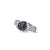 Seiko 5 Sports Montre automatique pour homme, oblique : cadran bleu, bracelet en acier, couronne.