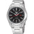 Herren-Armbanduhr mit schwarzem Zifferblatt, silbernem Metallarmband, Datumsanzeige und Automatik