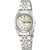 Seiko 5 Damenuhr, bicolor Metallband, cremefarbenes Zifferblatt mit Tag-Datum-Anzeige