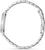 Montre femme de profil : bracelet en acier inoxydable argenté, couronne de boîtier en or rose