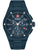 Herrenuhr mit Keramiklünette und Chronograph, dunkles blau-schwarzfarbenes Armband