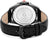 Dos d'une montre pour homme avec bracelet en cuir noir et fond métallique avec logo SWISS MILITARY