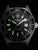 Swiss Military Hanowa Herrenuhr mit schwarzem Zifferblatt und grün leuchtenden Indexen