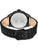 Herrenuhr mit schwarzem Lederarmband und sichtbarem Gehäuseboden