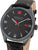 Sportliche Herrenuhr Swiss Military Hanowa mit schwarzem Zifferblatt und Lederarmband