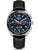 Swiss Military Hanowa Herren-Chronographenuhr mit blau-schwarzem Zifferblatt und schwarzem Lederband