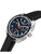 Swiss Military Hanowa Herren-Chronographenuhr mit blauem Zifferblatt, schwarzem Lederband und Drückern