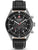 Herren-Chronograph Swiss Military Hanowa mit schwarzem Zifferblatt und Lederarmband