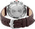 Bracelet de montre pour homme, fond en acier inoxydable et bracelet en cuir marron