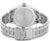 Vue arrière d'une montre pour homme avec fond de boîtier et logo suisse, bracelet en métal avec fermoir déployant