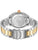 Herrenarmbanduhr Rückseite: Edelstahlband, Gehäuse mit Prägung und Verschraubung