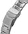 Bracelet en acier inoxydable avec boucle ardillon, bracelet réglable et barres de fixation visibles