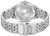 Fond de montre pour homme avec bracelet en métal argenté et fond de boîtier gravé