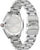 Bracelet de montre pour homme, bracelet en acier inoxydable argenté et fond de boîtier visible avec gravure