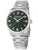 Herrenarmbanduhr Swiss Military Hanowa: rundes Edelstahlgehäuse, grünes Zifferblatt