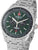 Herren-Chronograph mit grünem Zifferblatt, Edelstahlband und Quarzwerk
